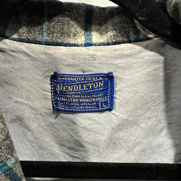 Pendleton Blue and Gray Plaid Shirt Jacket - Picture 2 of 10